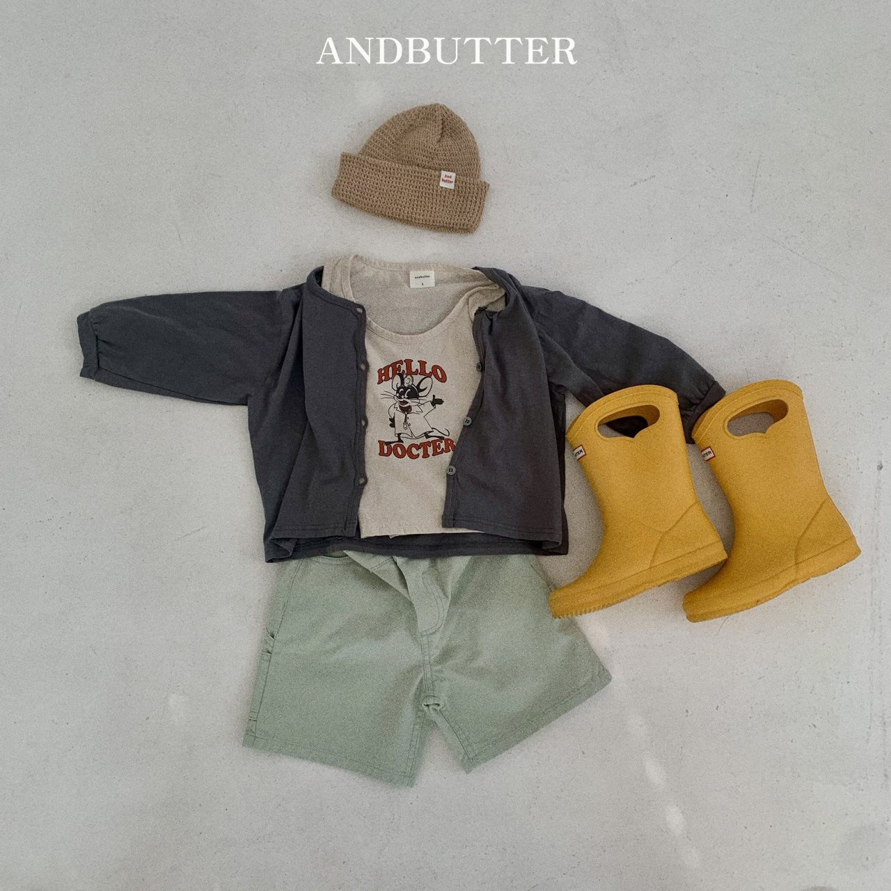 andbutter サマーワッフルビーニー☆即納☆---an100