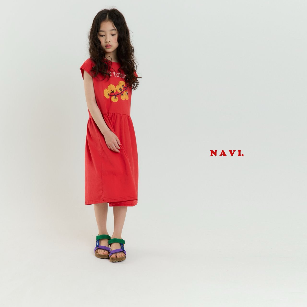 【予約】navi トマトワンピース---na062