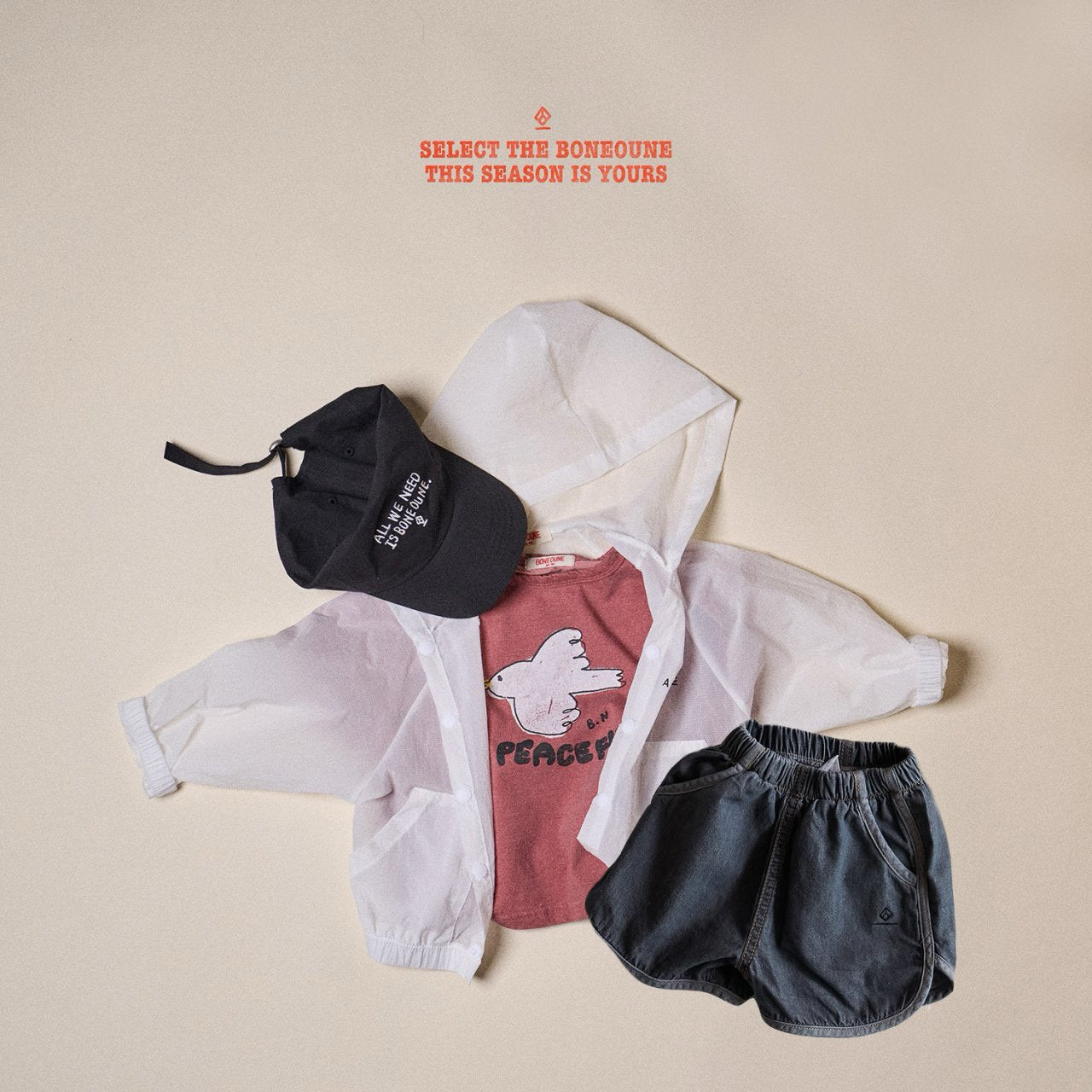 【予約】BONEOUNE ハッピーショートデニム---bn013