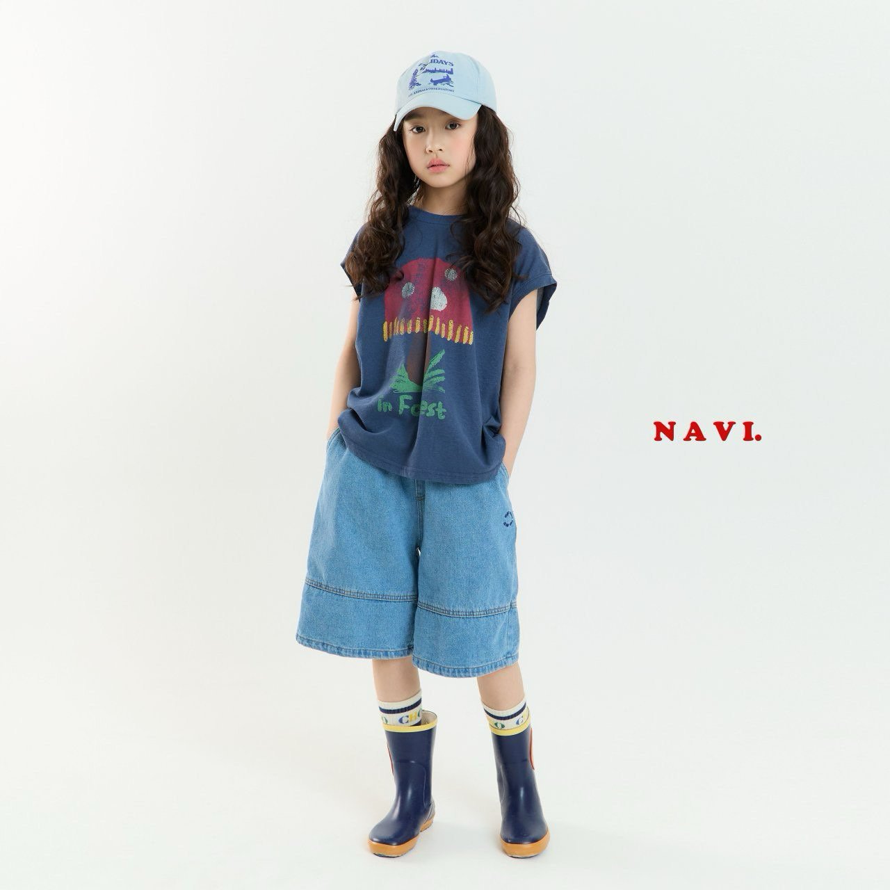 【予約】navi キノコTシャツ---na070