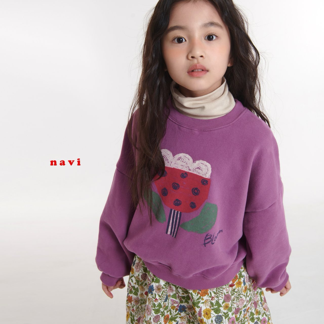 navi.裏起毛チューリップクロップmtm☆即納☆---na908