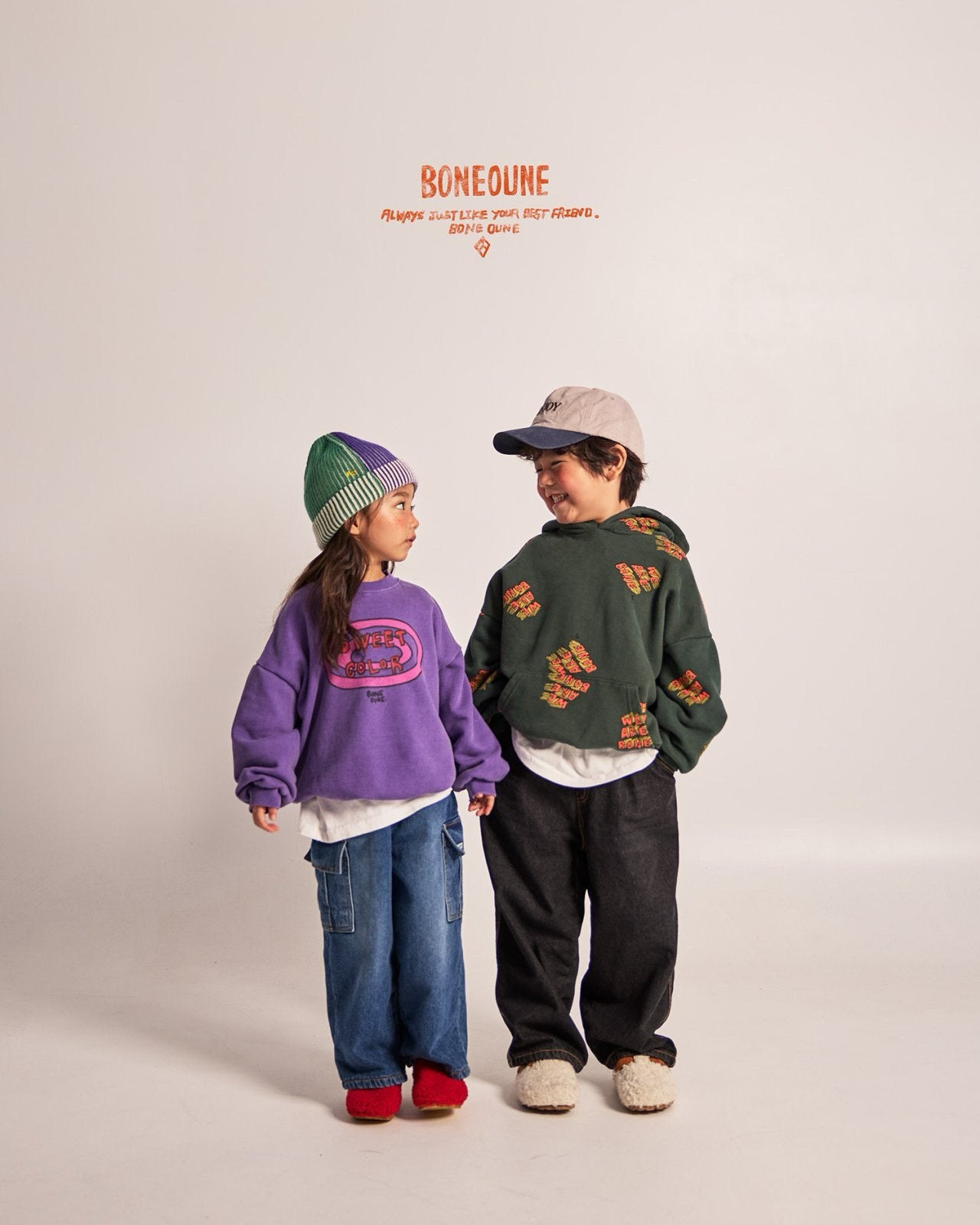 BONEOUNE スウィートカラー裏起毛mtm☆即納☆---bn806