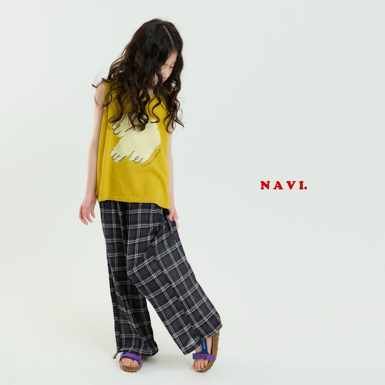 【予約】navi チェックパンツ---na067