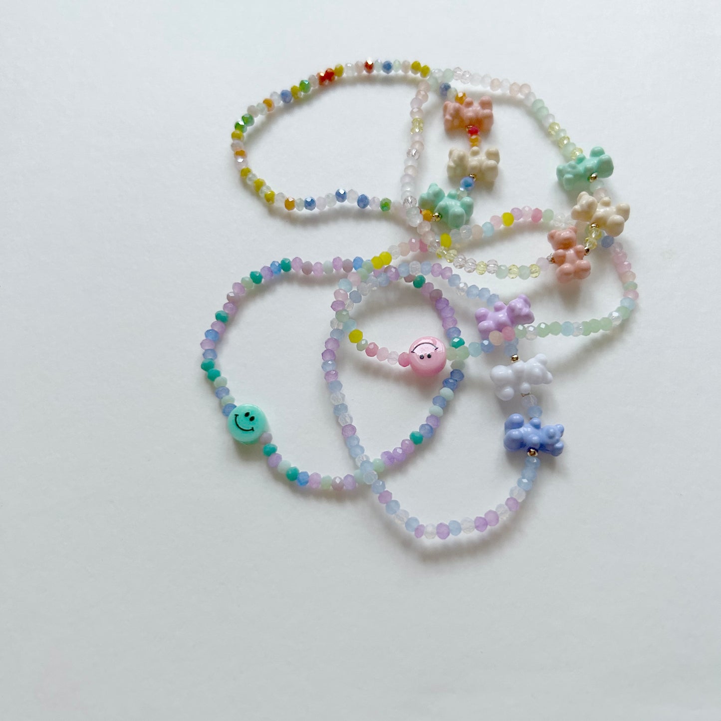 カラフルビーズのブレスレット☆即納☆---bb001