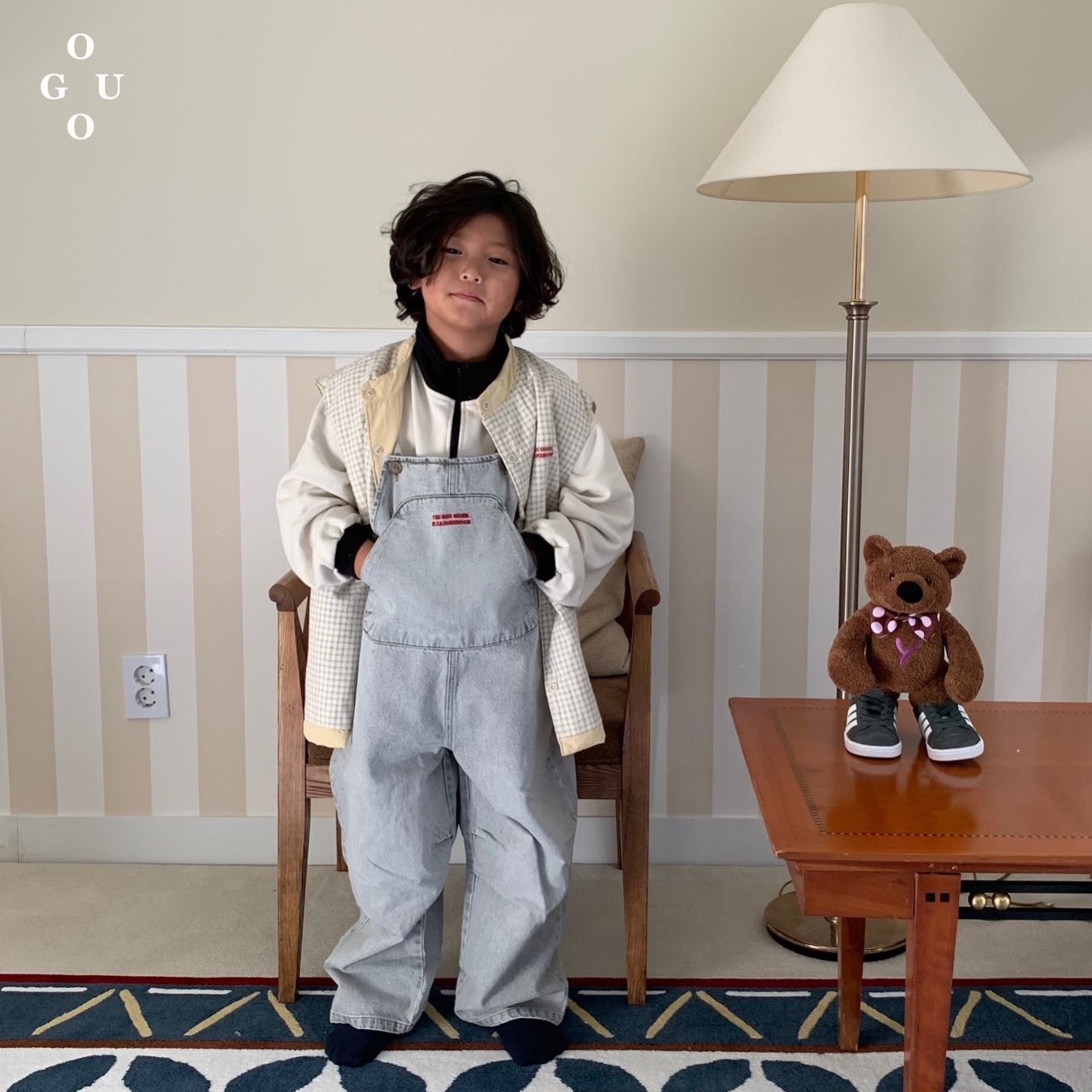 Lsize・GO.U ハーフジップハイネックpo☆即納☆---gk339