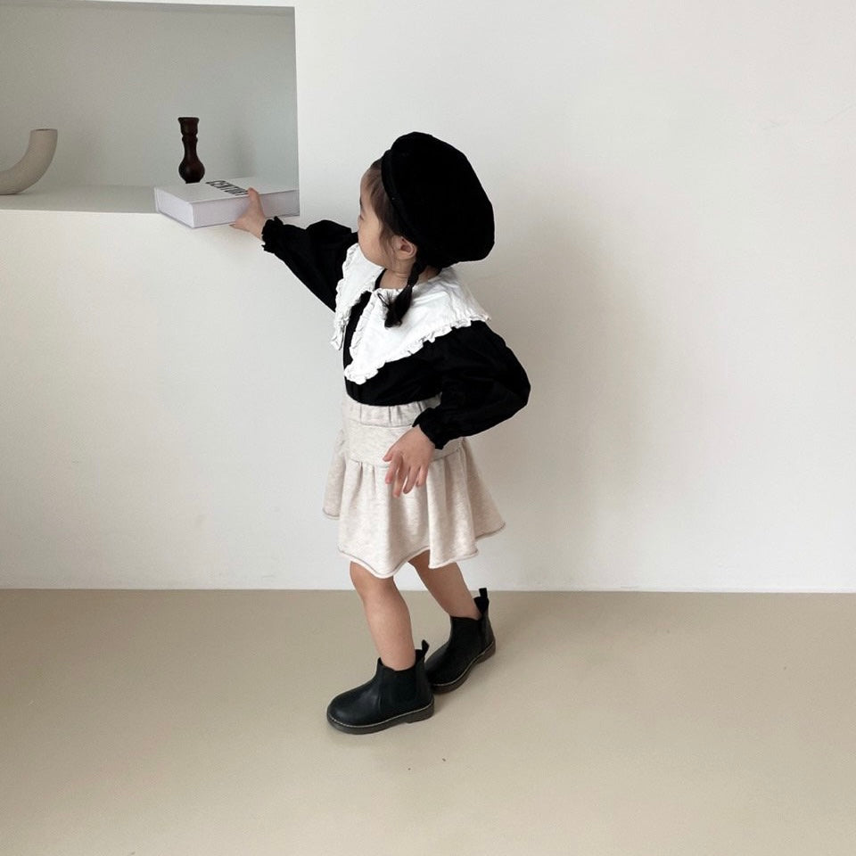 セーラーカラー配色ブラウス☆即納☆---ss006