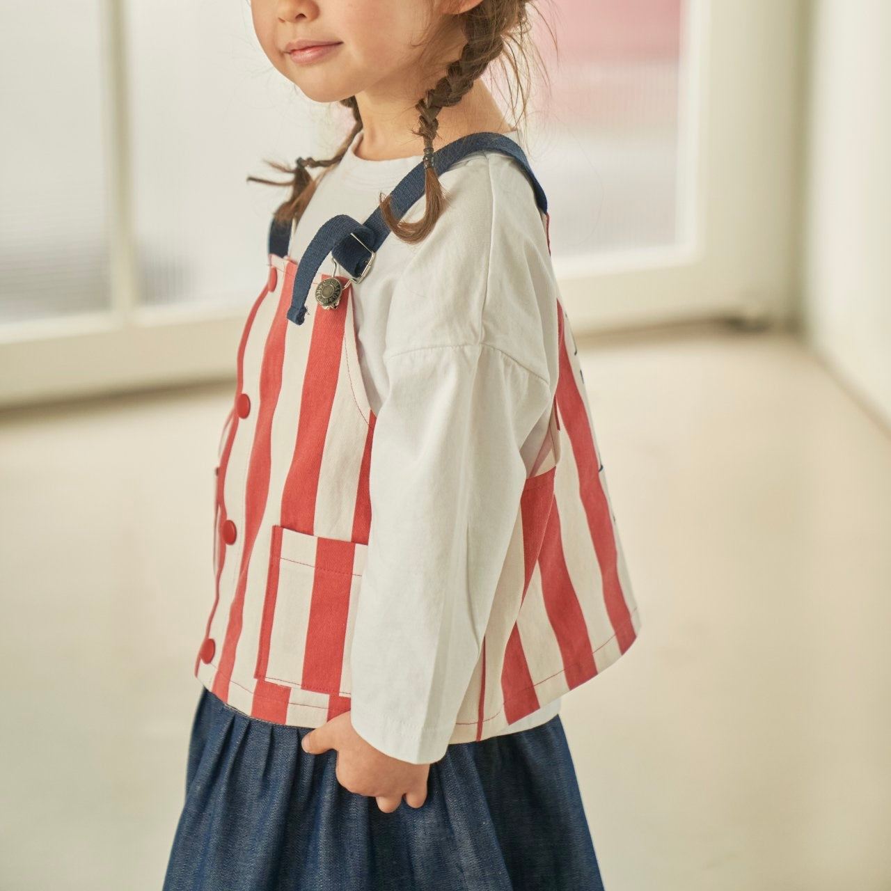 JSsize/Green Tomato ストライプベスト☆即納☆---gt207