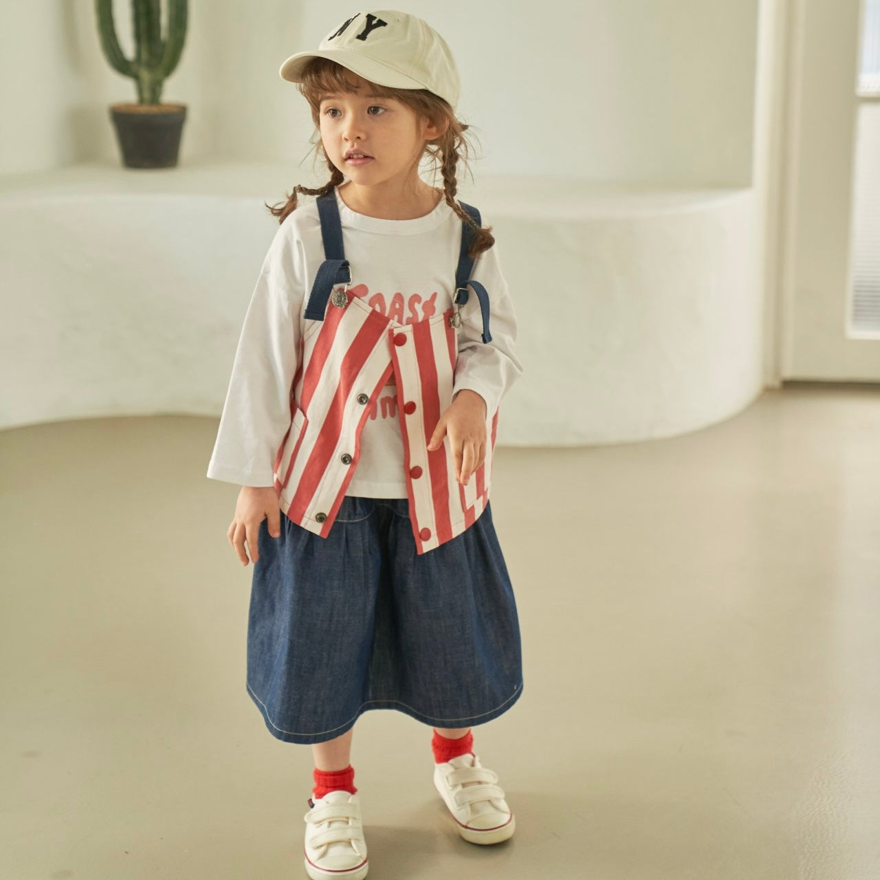 JSsize/Green Tomato ストライプベスト☆即納☆---gt207