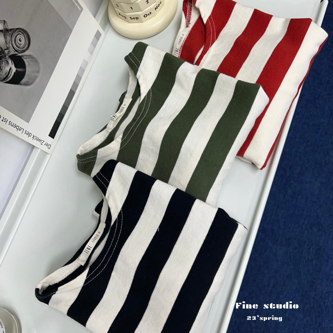 XS.XLsize/fine studio ボートネックワイドボーダーT☆即納☆---fs112