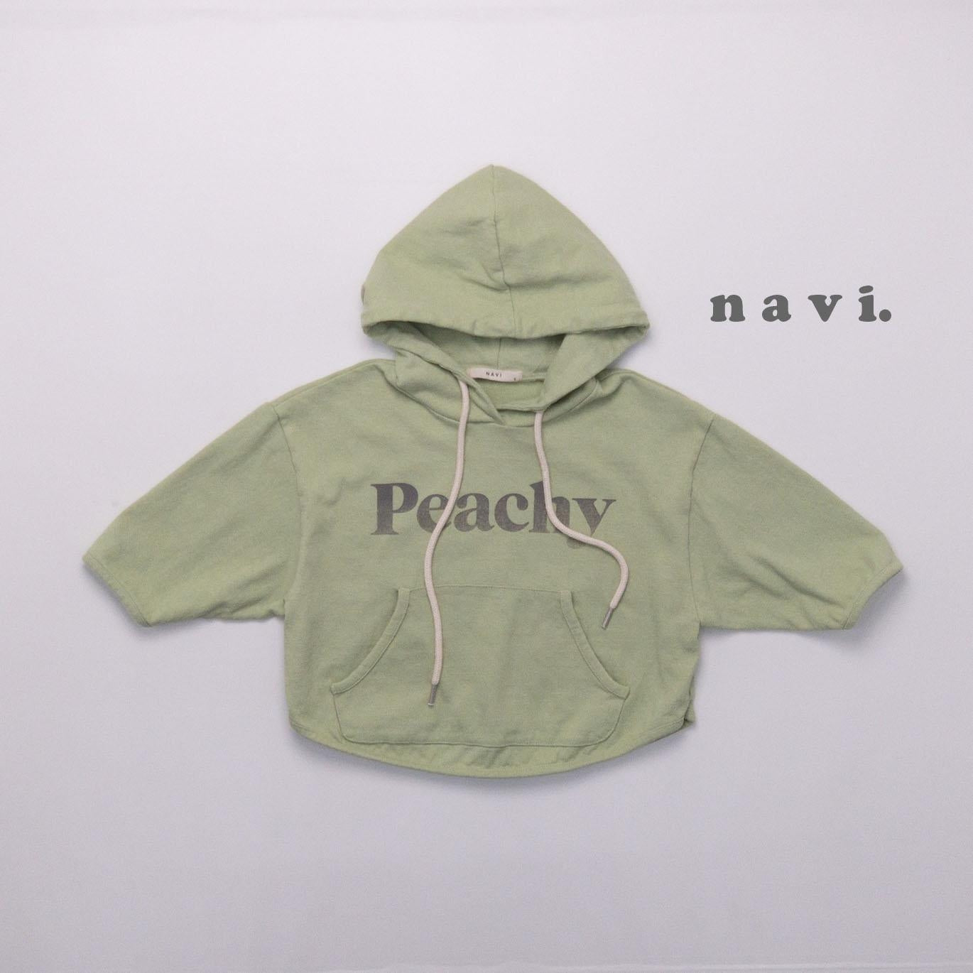 XL/navi ピーチフードT☆即納☆---na209
