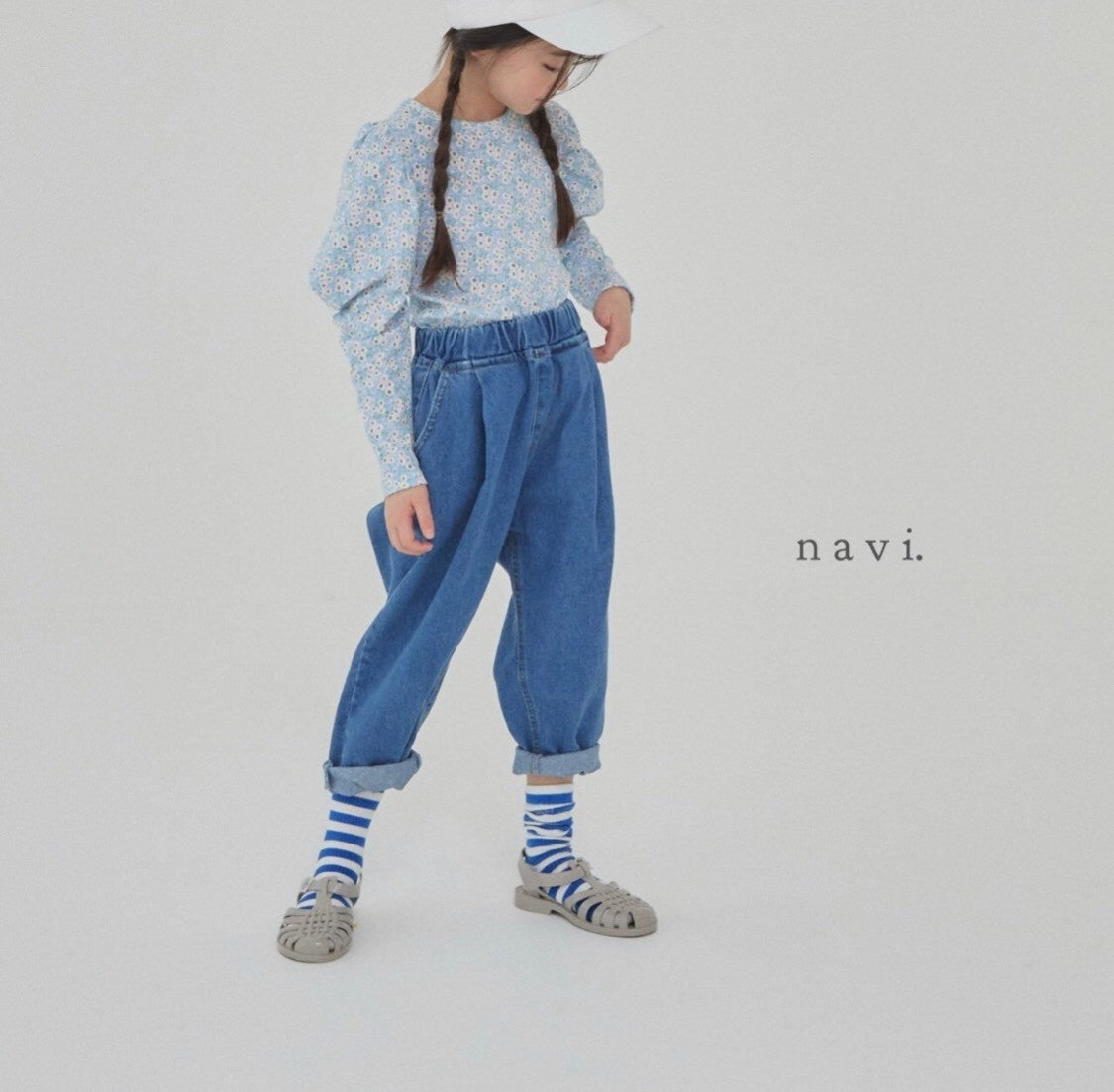 navi-puff sleeve po☆即納☆----NA113