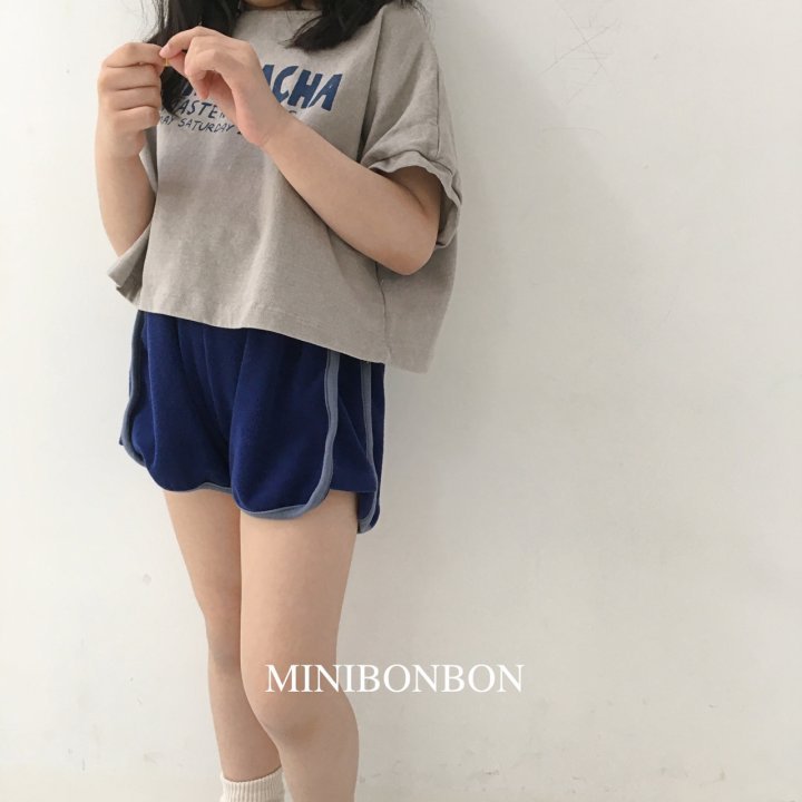 M/Lsize・MINIBONBON タオル配色ショーツ☆即納☆---mn011
