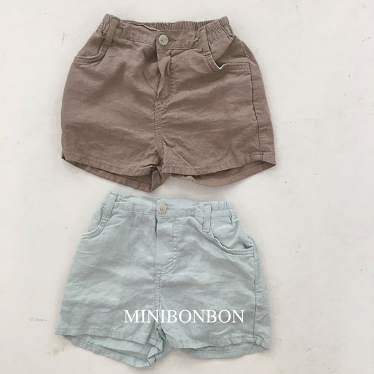 XLsize・MINIBONBON オフリネンショーツ☆即納☆---mn100