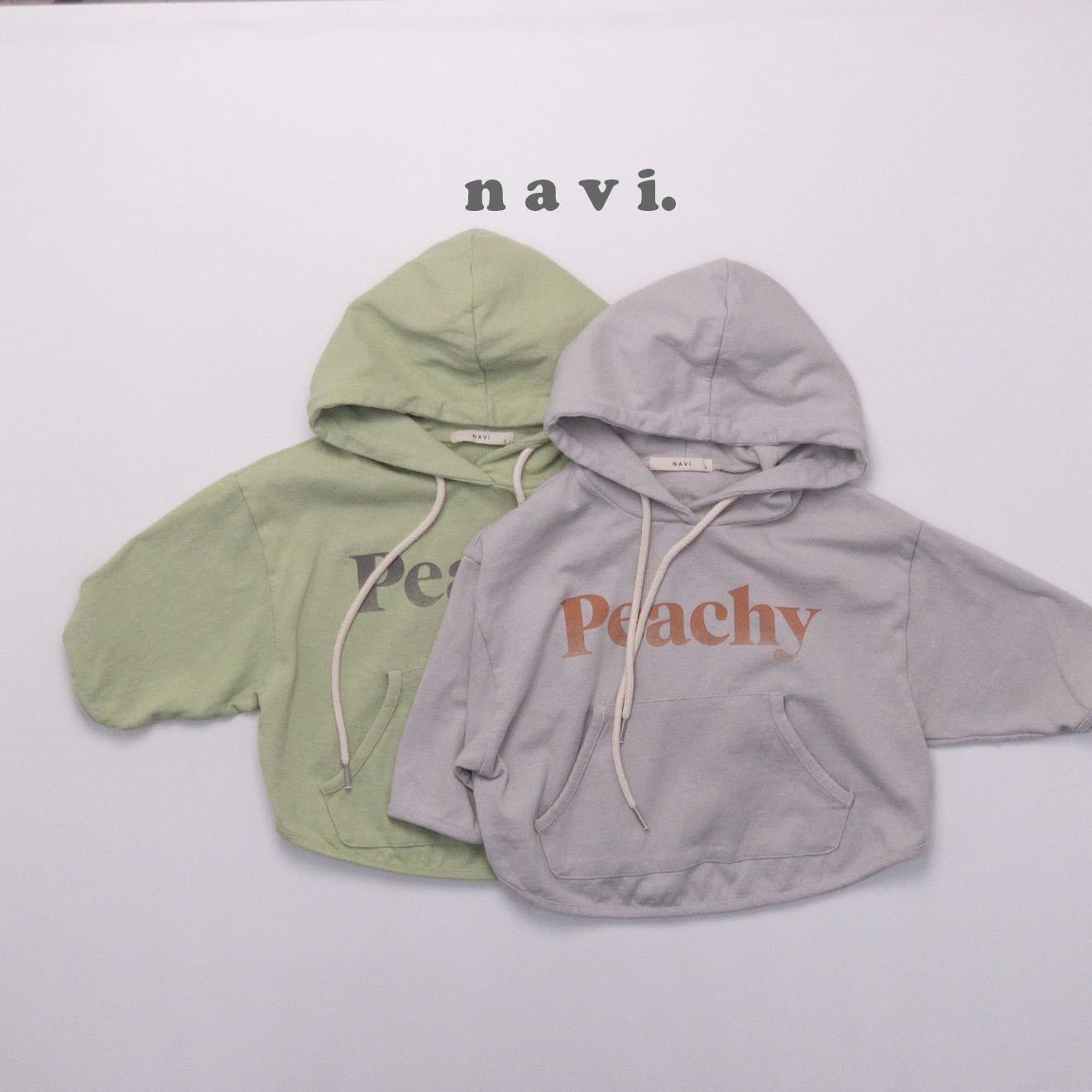 XL/navi ピーチフードT☆即納☆---na209