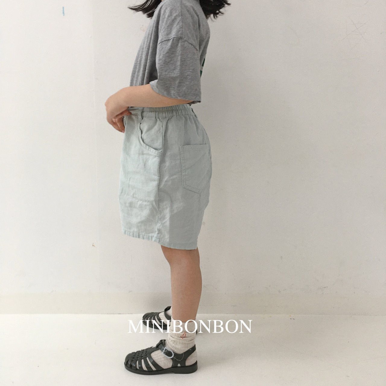 XLsize・MINIBONBON オフリネンショーツ☆即納☆---mn100