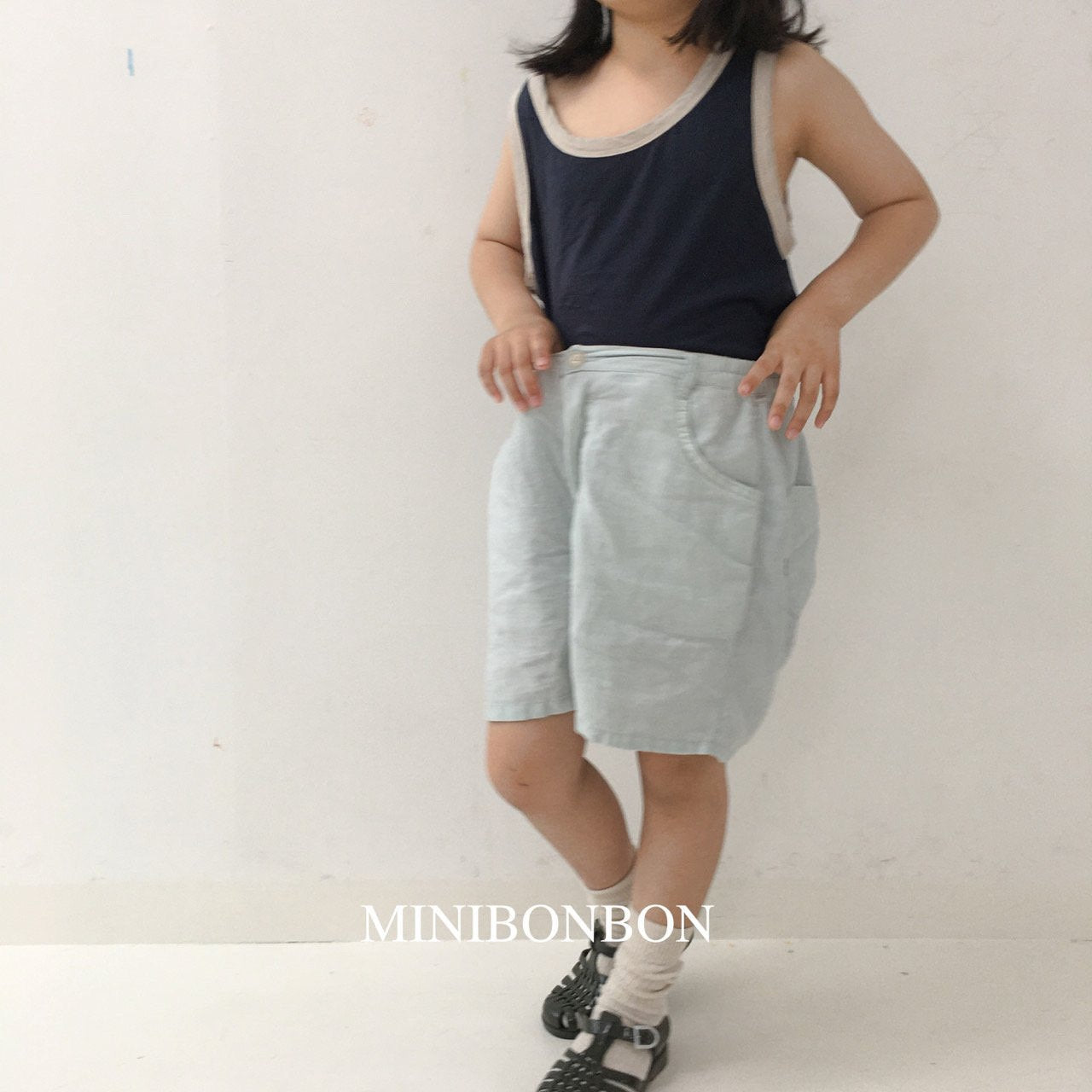 XLsize・MINIBONBON オフリネンショーツ☆即納☆---mn100