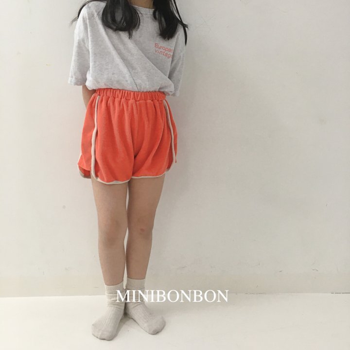 M/Lsize・MINIBONBON タオル配色ショーツ☆即納☆---mn011