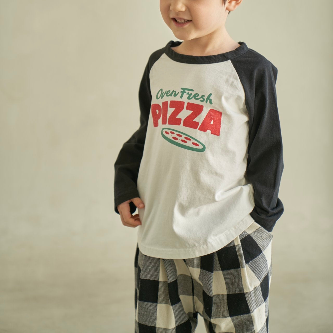 XSsize/Green Tomato PIZZAラグランT☆即納☆---gt202