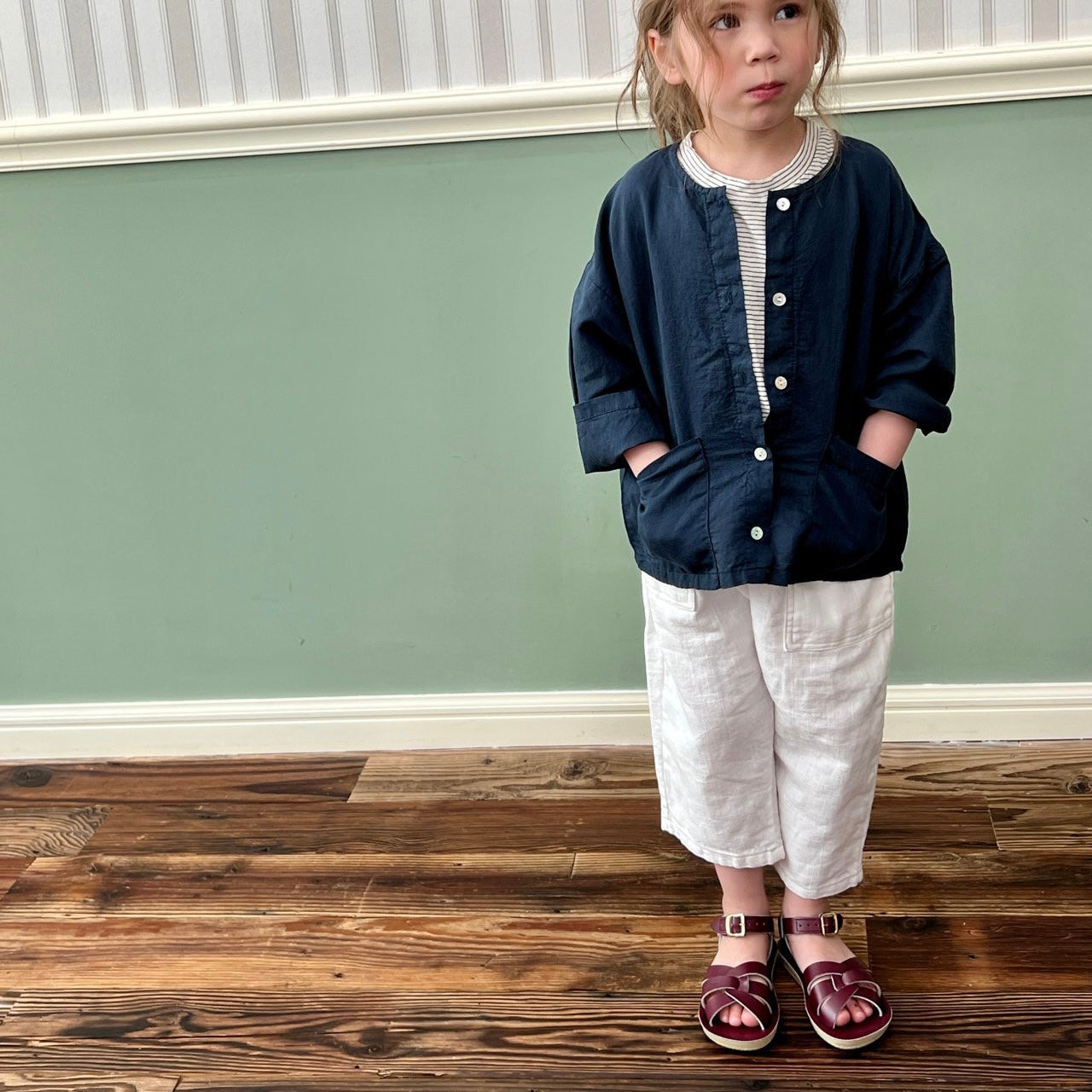 little colli リネンカーディガン☆即納☆---lc307