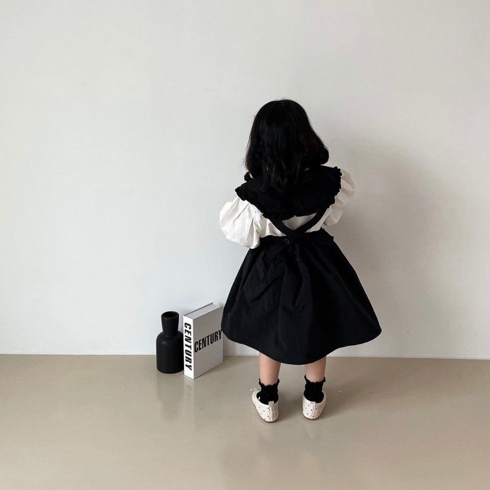 セーラーカラー配色ブラウス☆即納☆---ss006