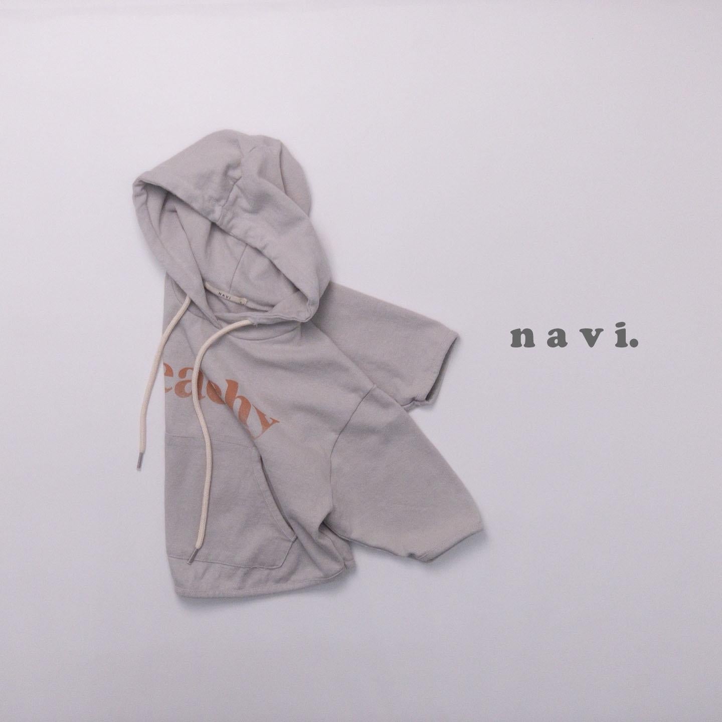 XL/navi ピーチフードT☆即納☆---na209