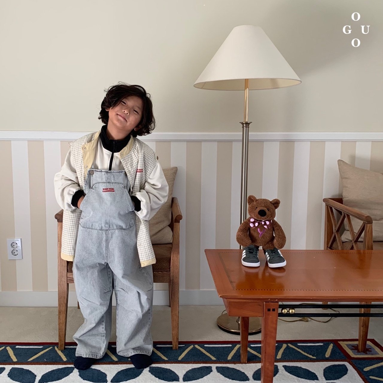 Lsize・GO.U ハーフジップハイネックpo☆即納☆---gk339