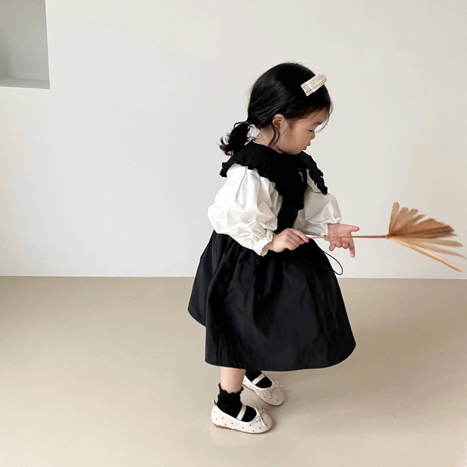 セーラーカラー配色ブラウス☆即納☆---ss006