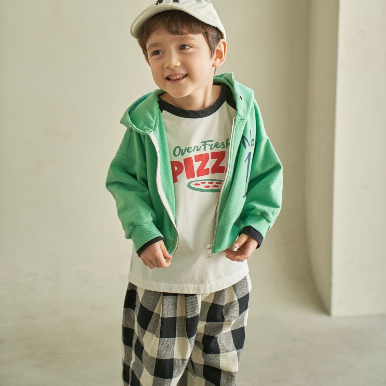 XSsize/Green Tomato PIZZAラグランT☆即納☆---gt202