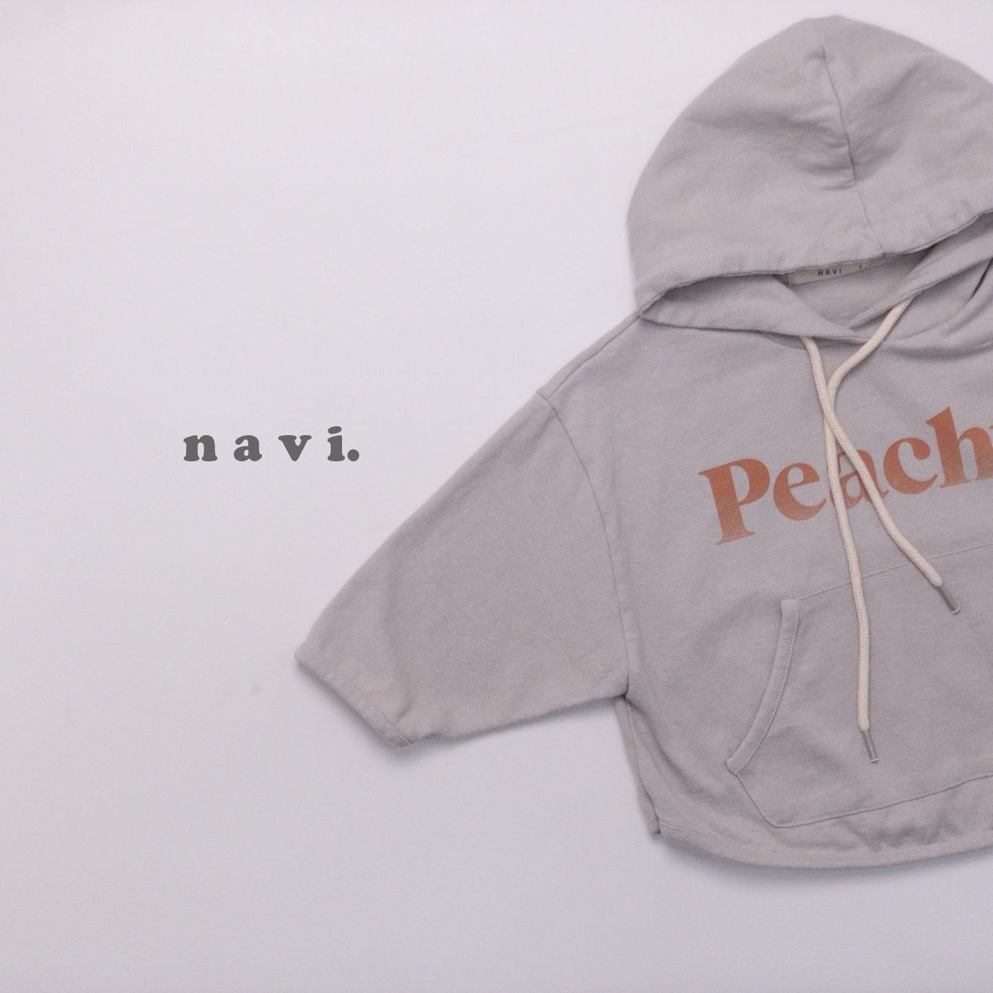 XL/navi ピーチフードT☆即納☆---na209