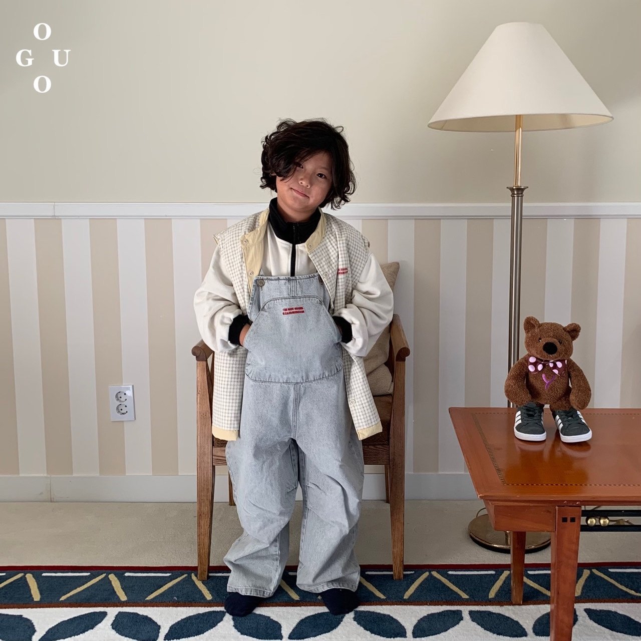 Lsize・GO.U ハーフジップハイネックpo☆即納☆---gk339