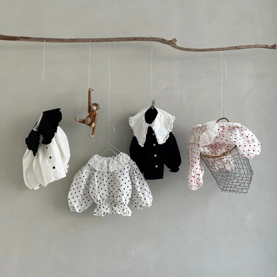 セーラーカラー配色ブラウス☆即納☆---ss006