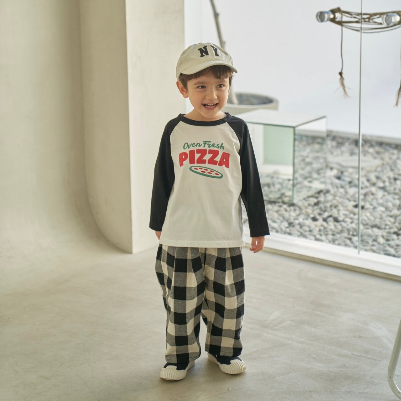 XSsize/Green Tomato PIZZAラグランT☆即納☆---gt202