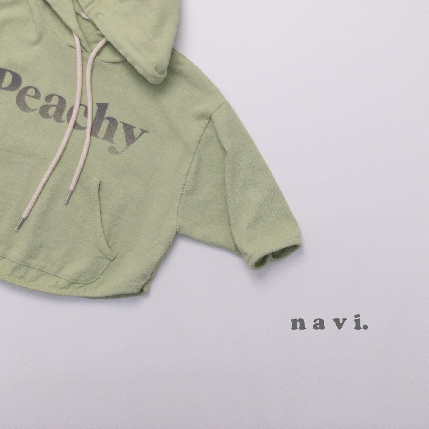 XL/navi ピーチフードT☆即納☆---na209