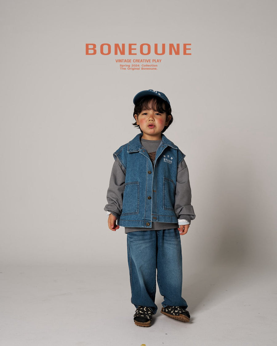 【予約】BONEOUNE デニムベスト---bn505