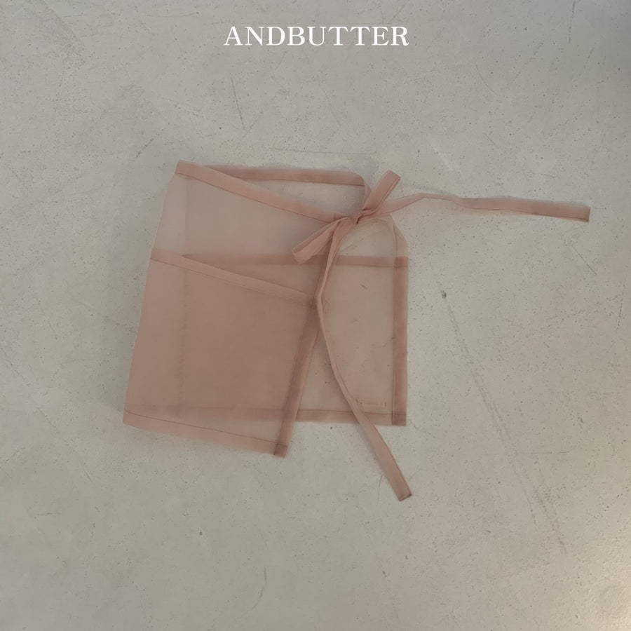 【予約】andbutter シースルーポケットエプロン---an104