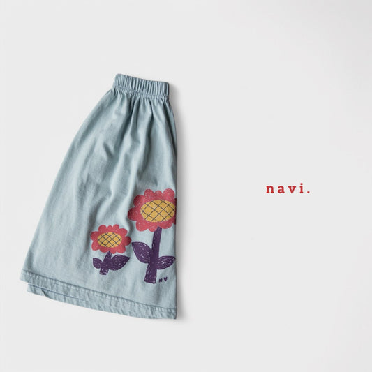 【予約】navi ひまわりスカート---na036