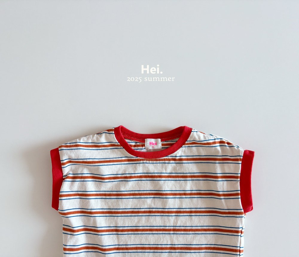 【予約】Hei.配色ボーダーTシャツ---hi021