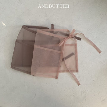 【予約】andbutter シースルーポケットエプロン---an104