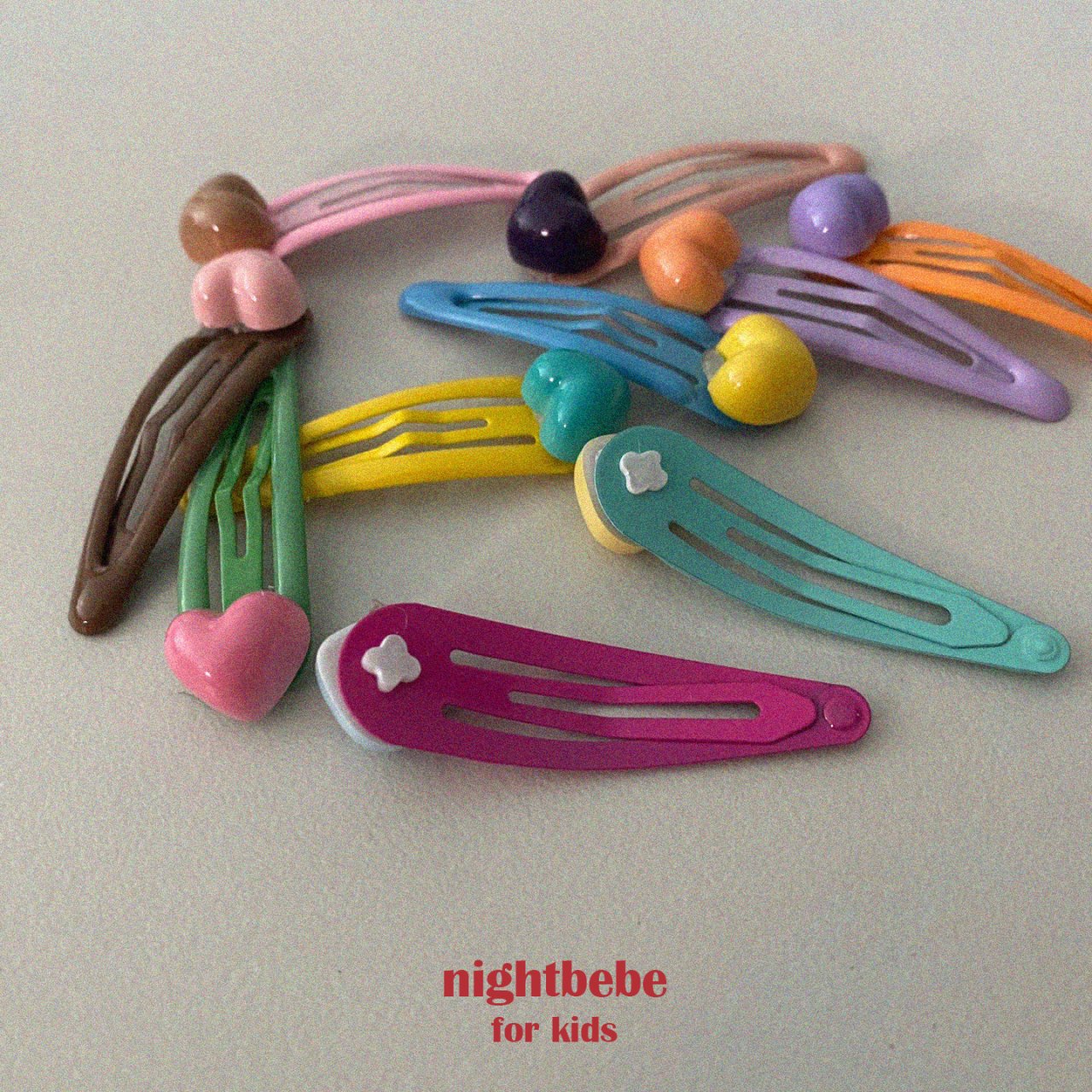 nightbebe ハートのパッチンピンset☆即納☆---nt010