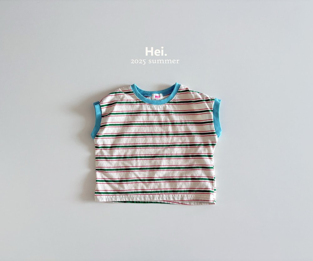 【予約】Hei.配色ボーダーTシャツ---hi021