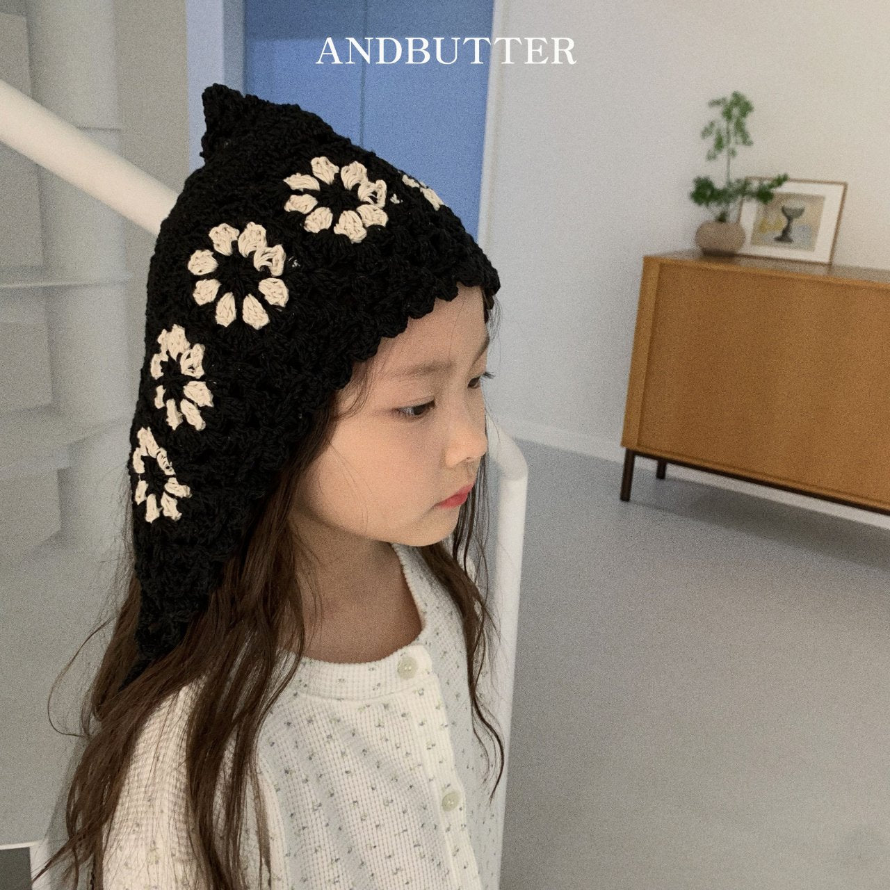 【予約】andbutterフラワーボネット---an125