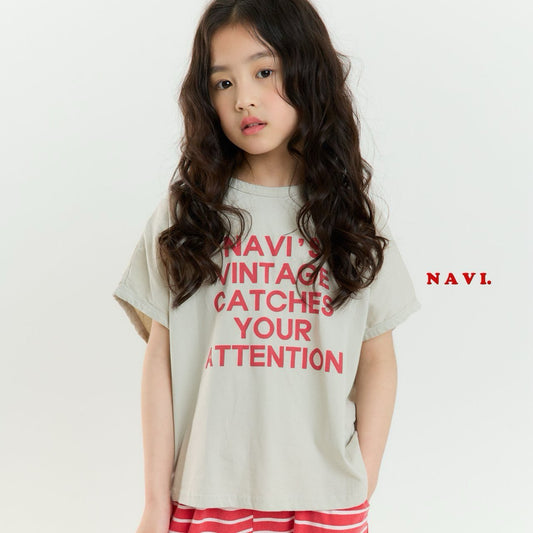 【予約】navi レタリングTシャツ---na072