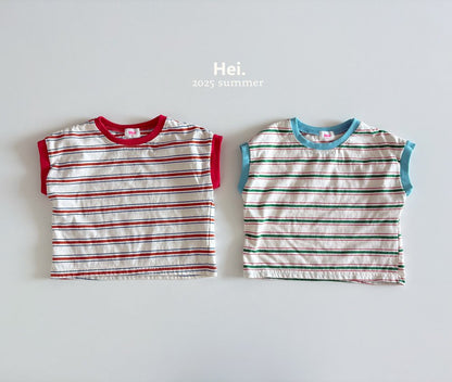 【予約】Hei.配色ボーダーTシャツ---hi021