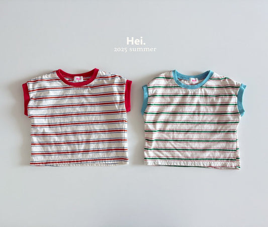 【予約】Hei.配色ボーダーTシャツ---hi021