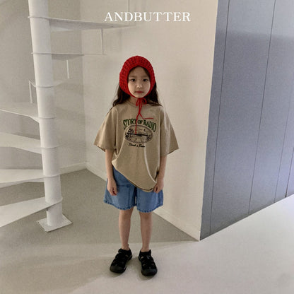【予約】andbutter ハーフデニムパンツ---an111
