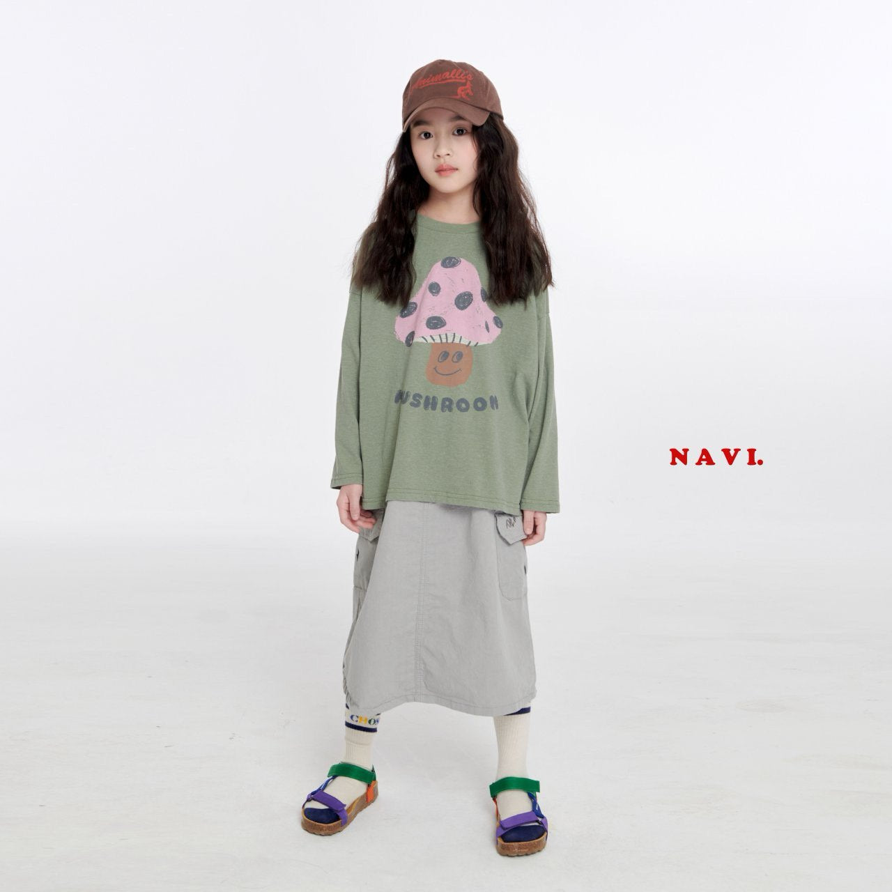 【予約】navi マッシュルームTシャツ---na25s012