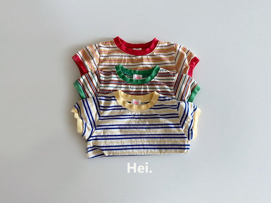 【予約】Hei.カラーボーダーTシャツ---hi703