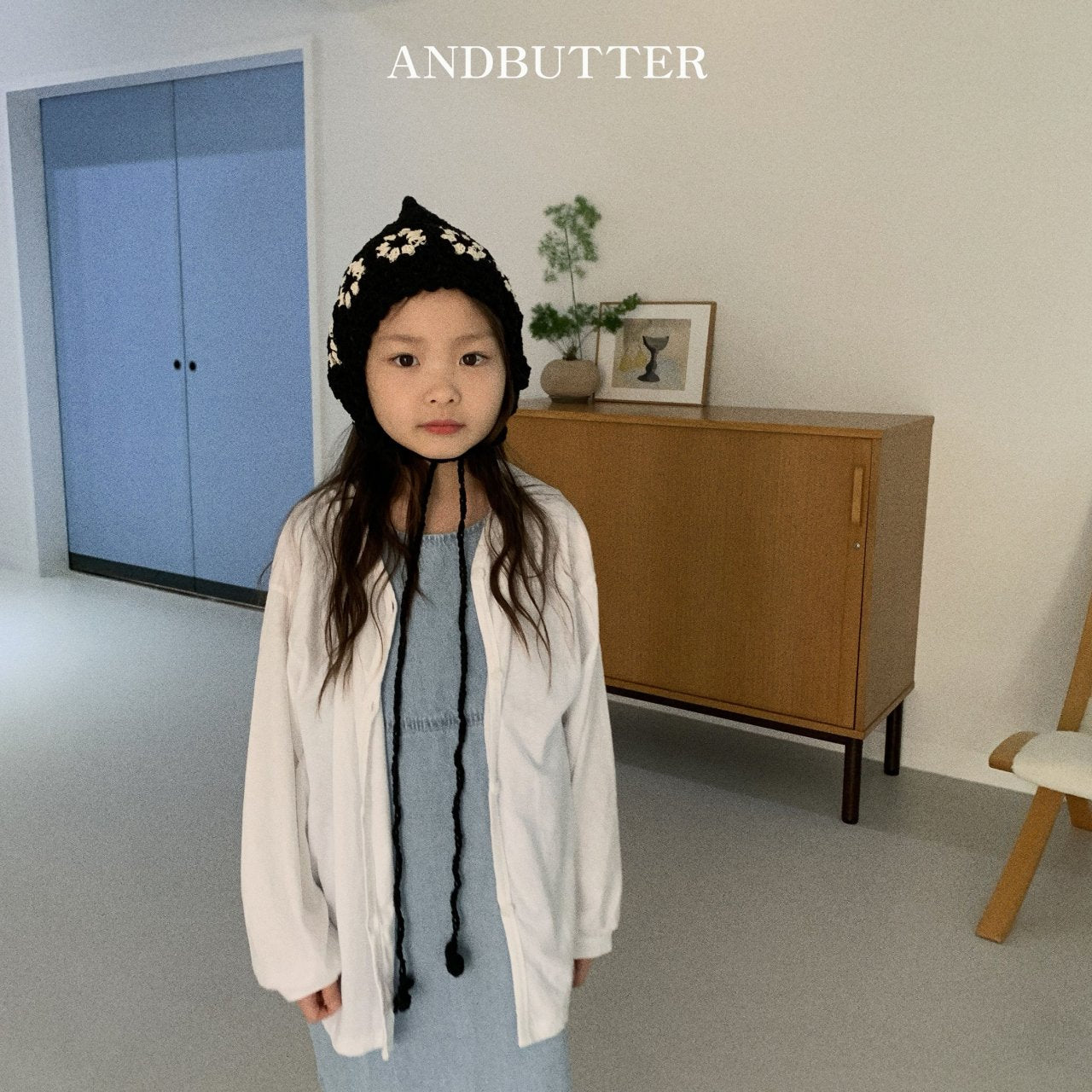 【予約】andbutterフラワーボネット---an125