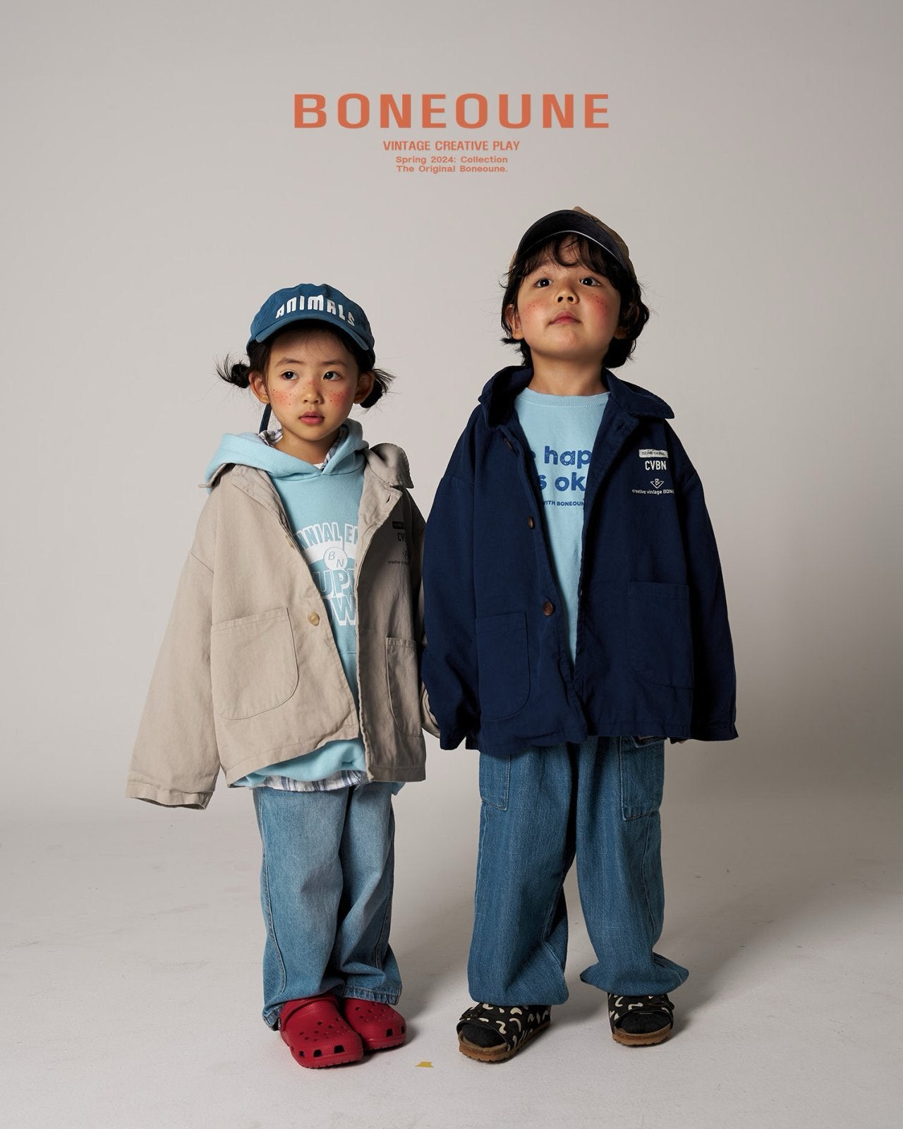 BONEOUNE ソフトカーゴデニムパンツ---bn504
