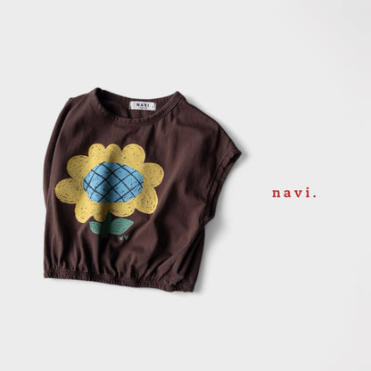 【予約】navi ひまわりTシャツ---na035